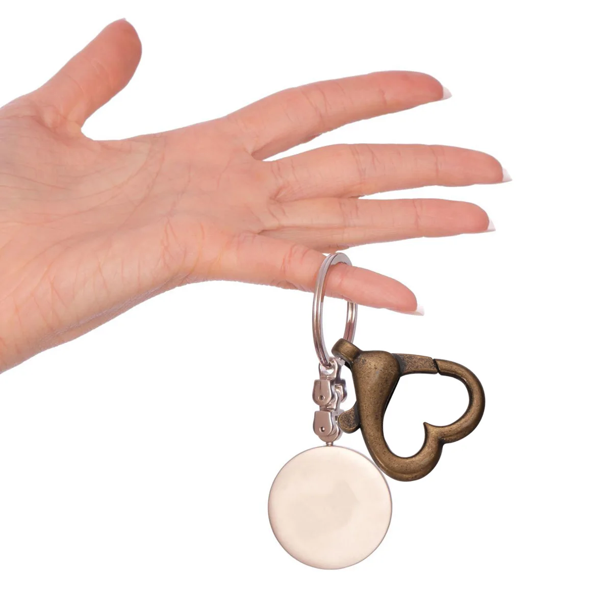 

40pcs Heart Shaped Zinc Alloy Carabiner Lobster Buckle Key Ring Parts for Bags Suitcases Pendant Different Colors Lightweight