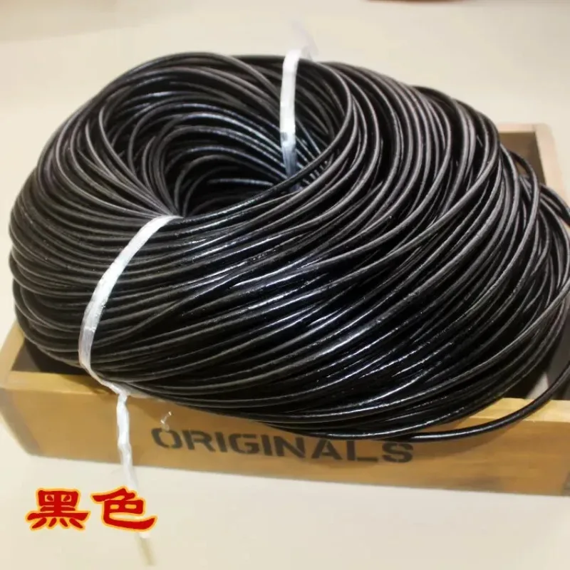 35yards/Lot Genuine Leather Cord 1-8mm  Black Natural Brown for Necklace Craft Jewelry Making Diy Art  Accessory Durable Soft