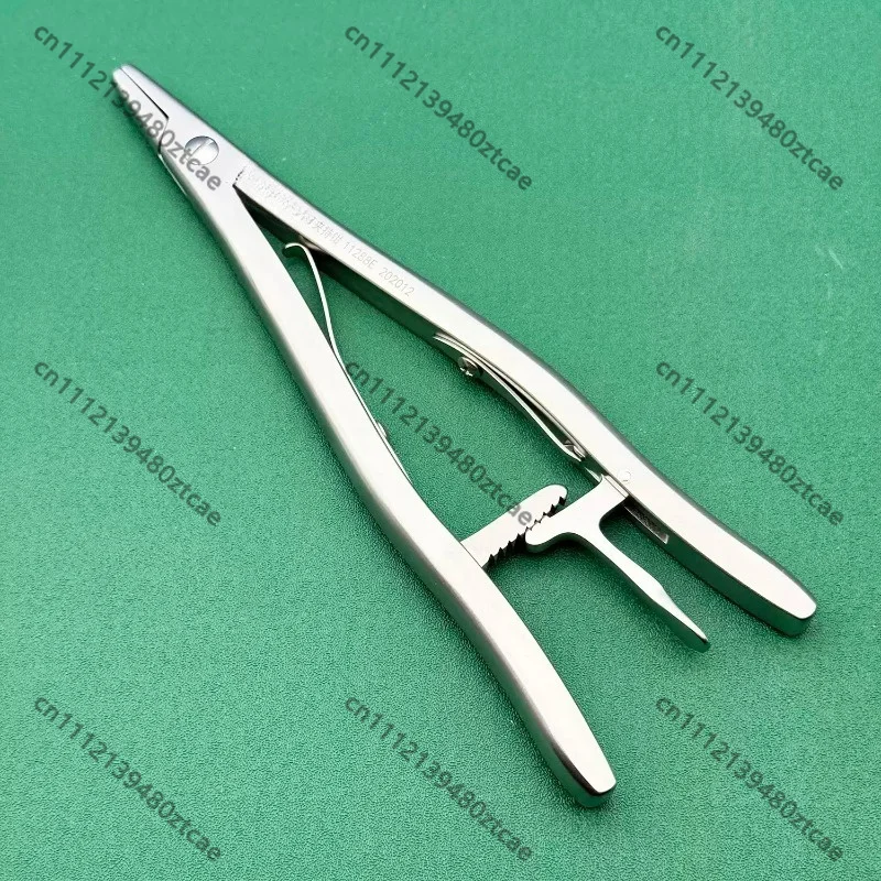 Orthopedic heavy-duty screw extractor forceps for internal fixation, stainless steel,  for bone screw clamping and removal