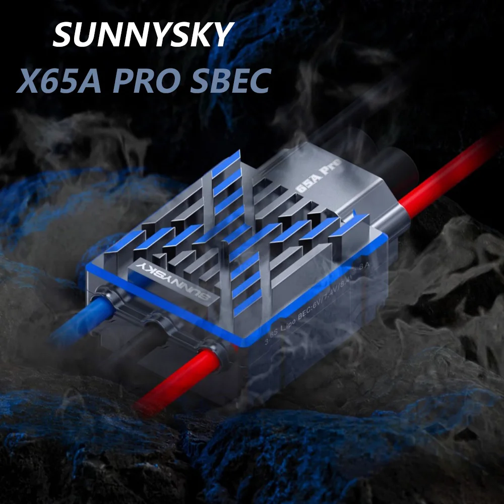 

SUNNYSKY X65A PRO SBEC Brushless Speed Controller 3-6S 65A ESC For RC 30-40E Fixed-Wing Aircraft/380 Series Helicopter/UAV