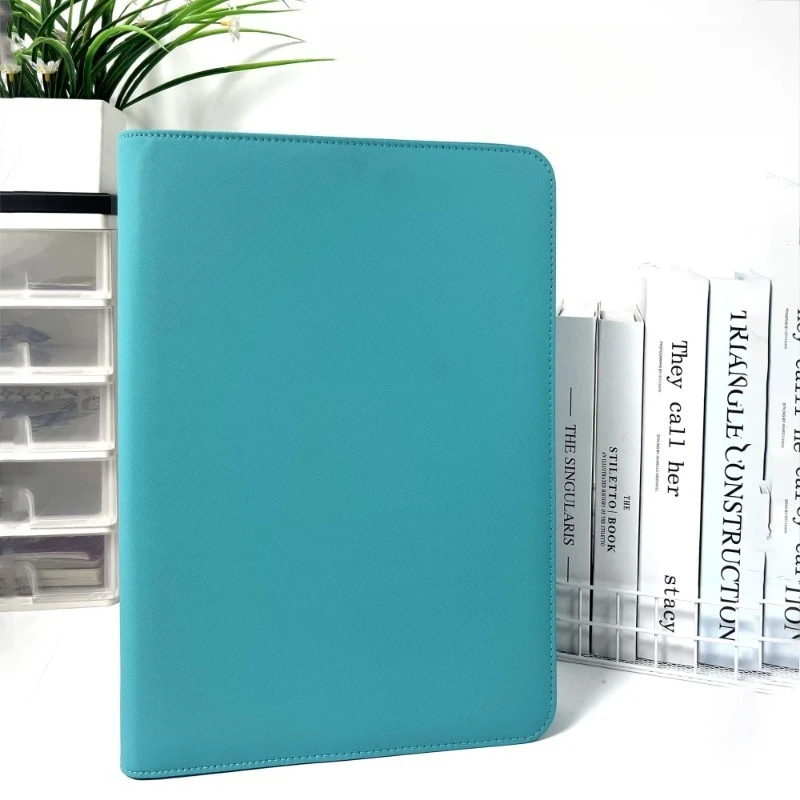 9 zakken 360 Kaarten Ritssluiting Toploader Trading Card Binder Houdt Lederen Game Card Organizer voor MTG/PKM/PTCG Sport Kaarten Album