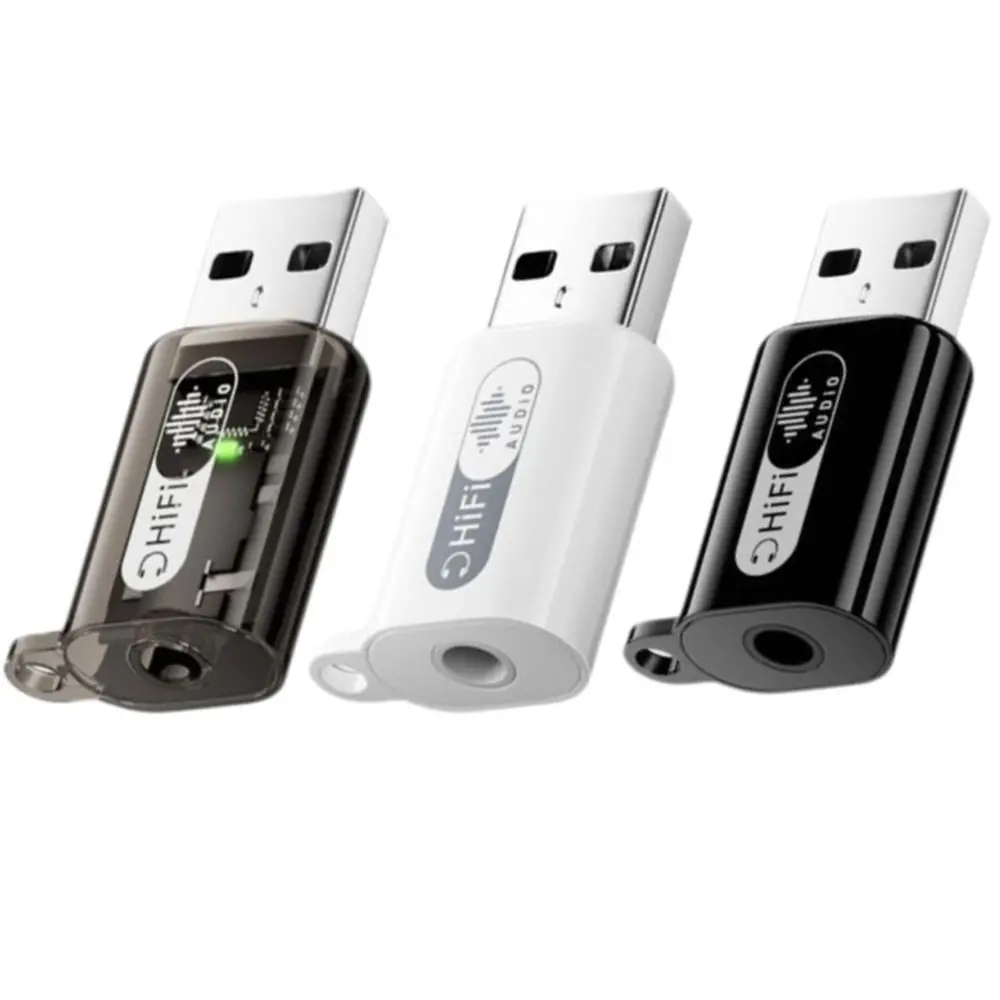 24bit 96KHz USB to 3.5mm Headphone Converter HiFi Ctia TRRS USB Audio Adapter Plug and Play Universal USB Headphone Connector