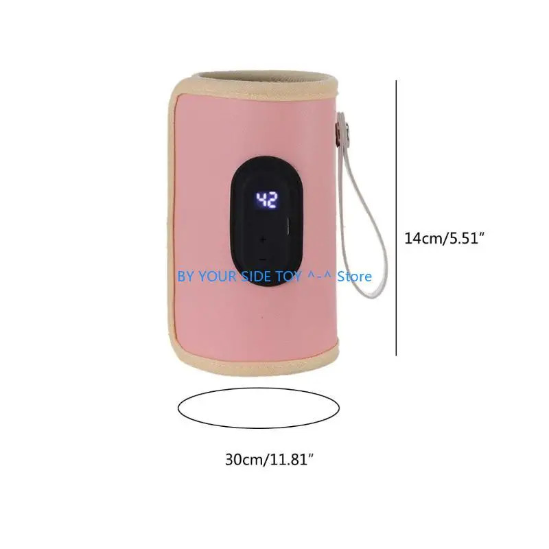 Baby Nursing Bottle Sleeve Case Portable Milk Bottle Warmer with Digital Display U6XE