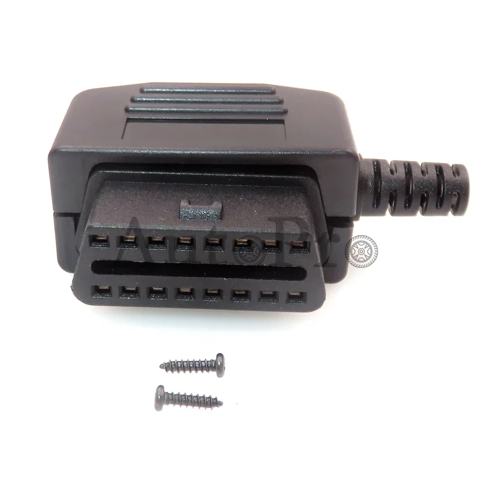 1 Set 16 Hole Auto Modification Plastic AC Assembly Plug OBD Test Socket Car OBD2 OBDII Diagnostic Interface Cable Connector