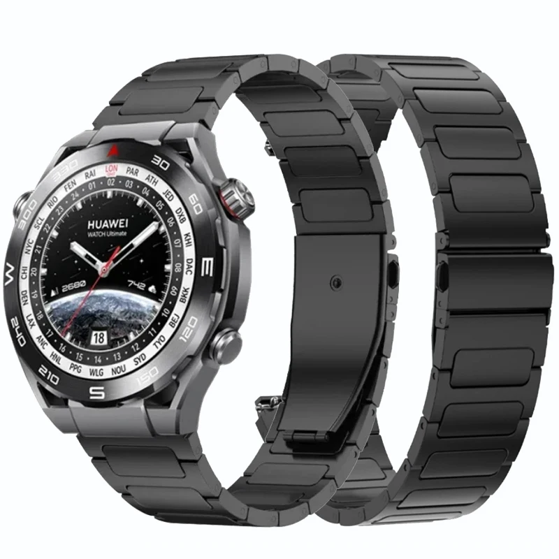 

Ремешок из титана и металла для Huawei Watch GT3/GT4 PRO, роскошный браслет для Samsung Galaxy Watch 3 45 мм, деловой браслет, 22 мм