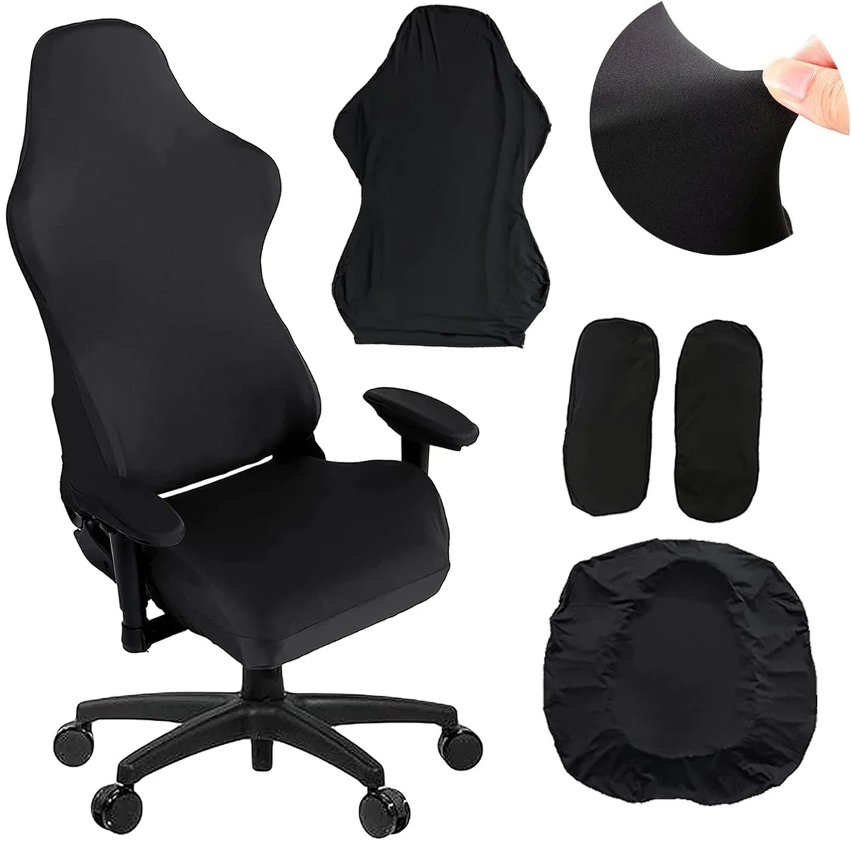 Gaming Armchair Seat Cover Elastic Office Banquet Chair Cover Anti Dirty Seat Case Stretch E Sports Chair Computer Chair Cover