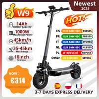W9 10 inch Off Road Electric Scooter 1000W Rear Motor 48V14Ah Battery 45km/h 35-45KM Range Dual Disc Brakes With APP E Scooter