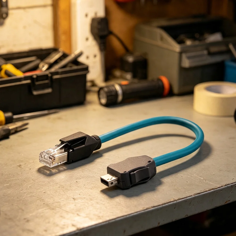 For RJ45 to IX Male Industrial Cable 1M for High-Reliability Data Transfer in Automation Control and Sensor Integration Tasks