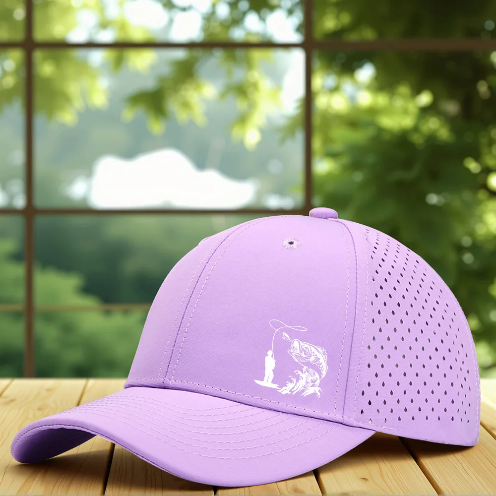 2026 Neue Modische Gebogene Trucker-Kappe mit Angelmotiv, Sommer-Mesh-Atmungsaktive Baseballkappe für Outdoor-Aktivitäten, Gorras Hombre – Detail 2