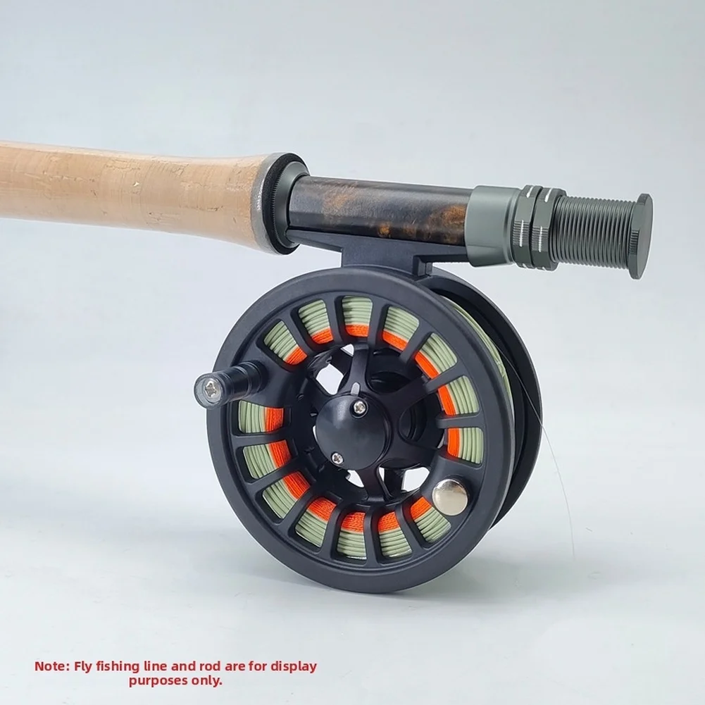 High Strength Die Cast Fly Fishing Reel Left Right Hand Interchangeable Smooth Drag System Large Capacity Spool Lightweight Part