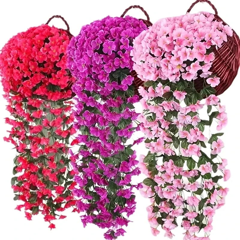 Künstliche Blumen, lange Rosenranken, Wanddekoration für Zuhause, Hochzeit, Gartenbogen, Festival, DIY-Feier, Pflanzen, Stag