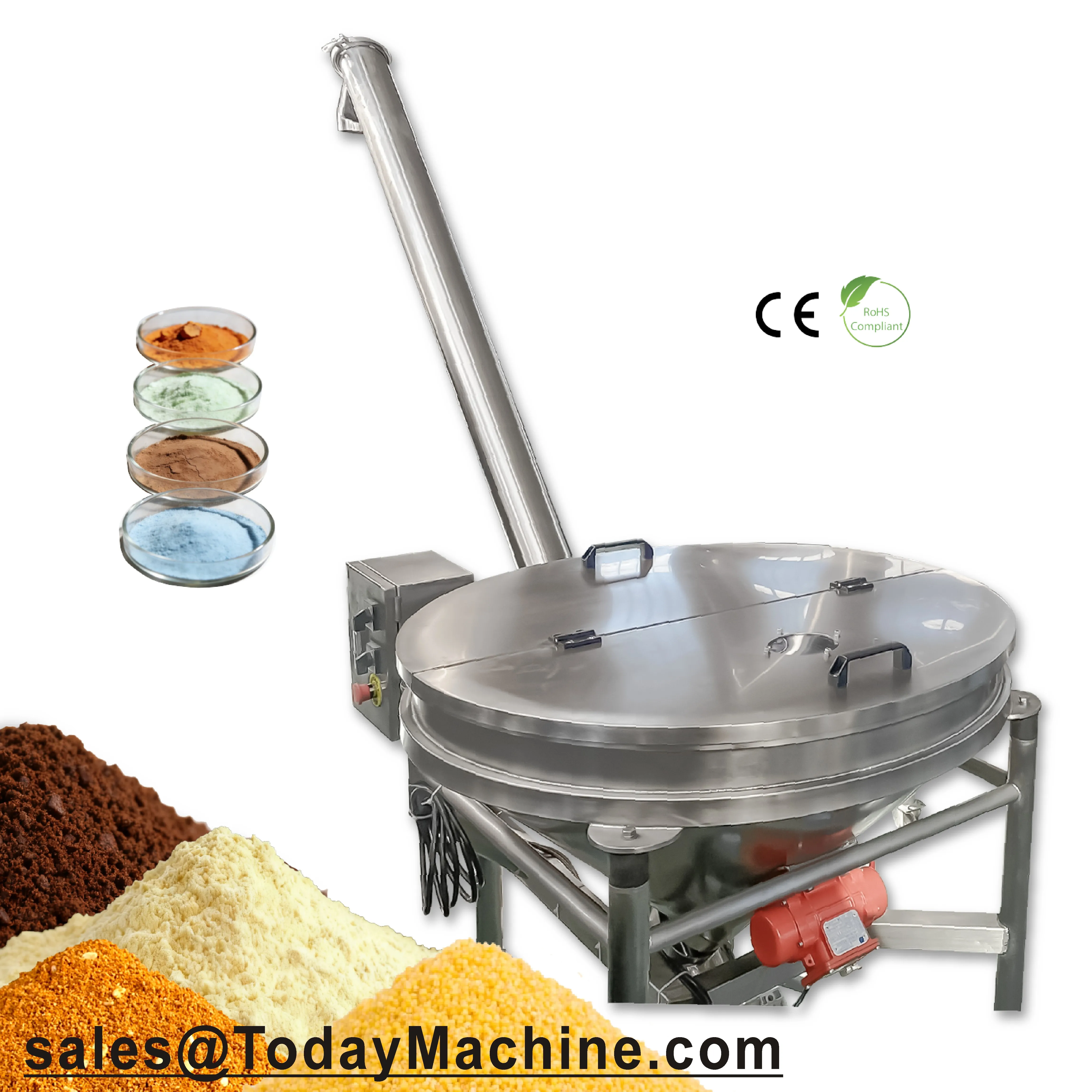 Screw Conveyor for Food Grade Plastic Bags Packaging High Efficiency Motor-Driven Powder Packing Line Factory Price