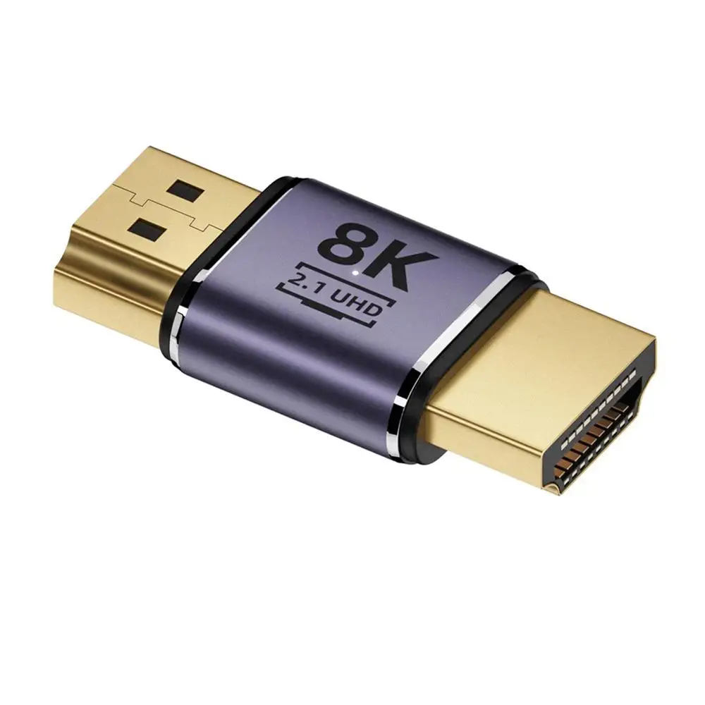 HDMI-compatible Adapter 7680×4320@60hz Multifunction Easy To Use Durable Compatible Digital Cable Uhd2.1 Through Head 8k Elbow