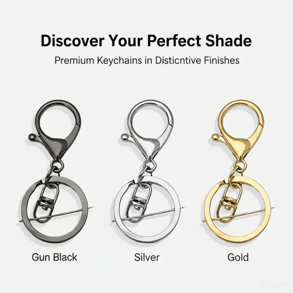 100Pcs/lot Key Ring Keychain Swivel Lobster Clasp Key Snap Hooks Keyrings DIY Jewelry Making Finding DIY Key Chains Accessories