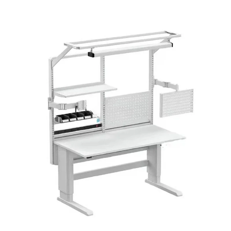 

Anti-static workbench Assembly table Packing table with lamps, display screen rack, storage board Multifunctio
