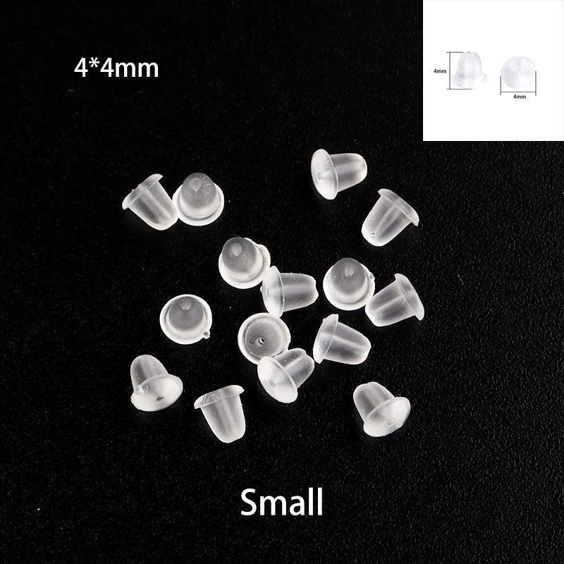 200/500Pcs Silikon Ohrring Zurück Stopper Transparent Stud Ohrring Stecker Für DIY Schmuck Machen Ohrring Zubehör