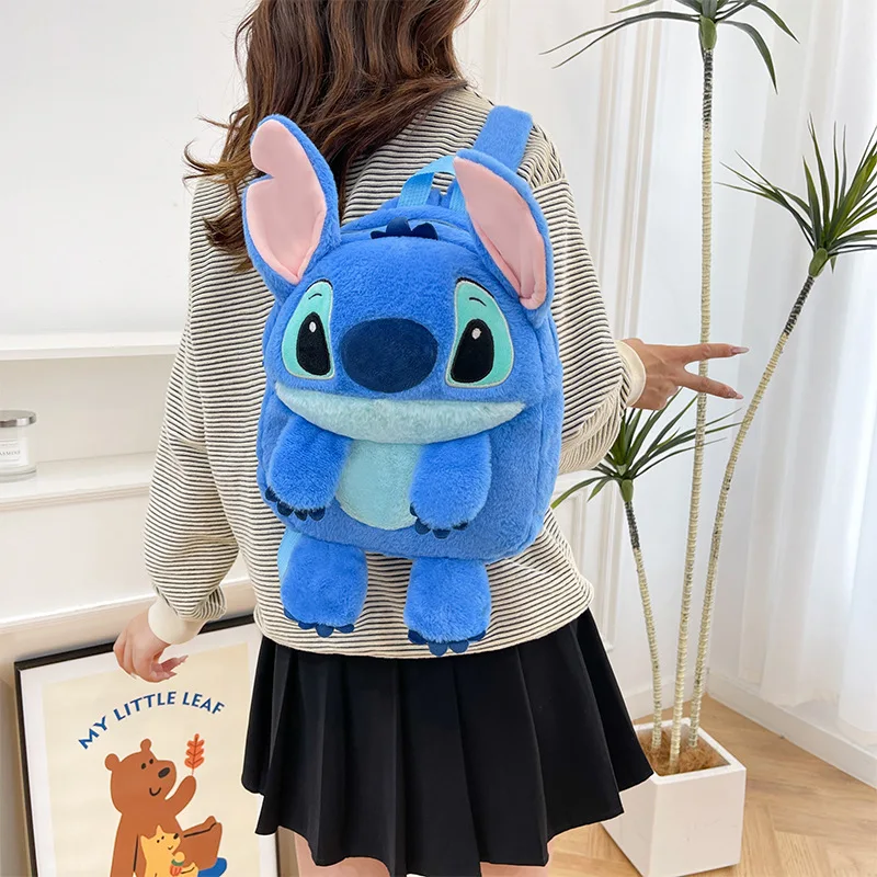Stitch Plush Backpack For 3D Stuffed Animal School Bag With Storage Space Lightweight Daypack Gift For Boys Girls Fans
