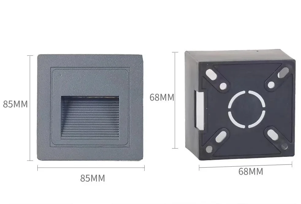 Luce per scale a LED con luce per scale a LED verso il basso impermeabile 5W 85-265V da incasso a parete luci per gradini per scale interne/esterne