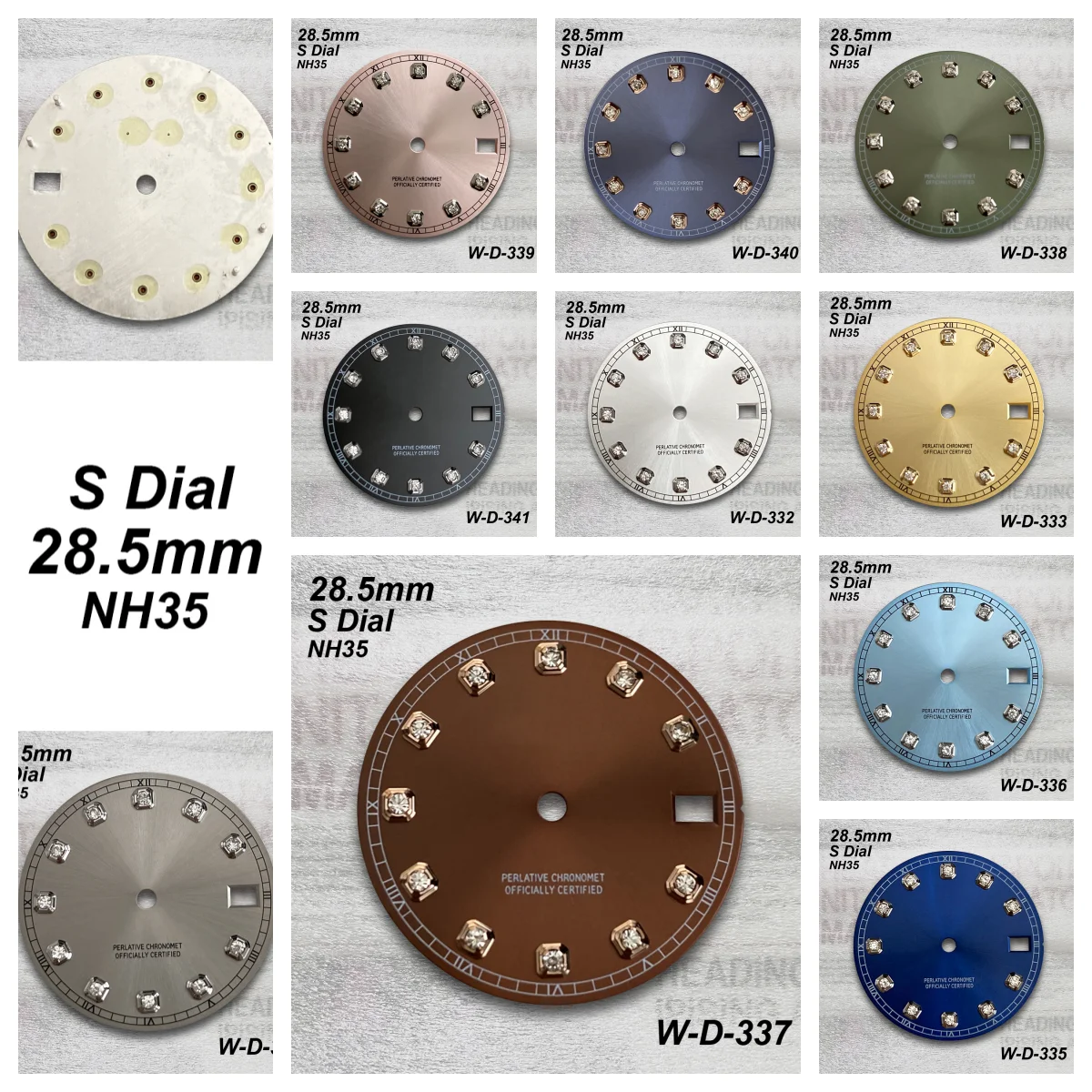 

28.5mm S Logo Diamond Sunray Dial Suitable For NH35/NH36 Japan Movement High Quality Watch Modification Accessories