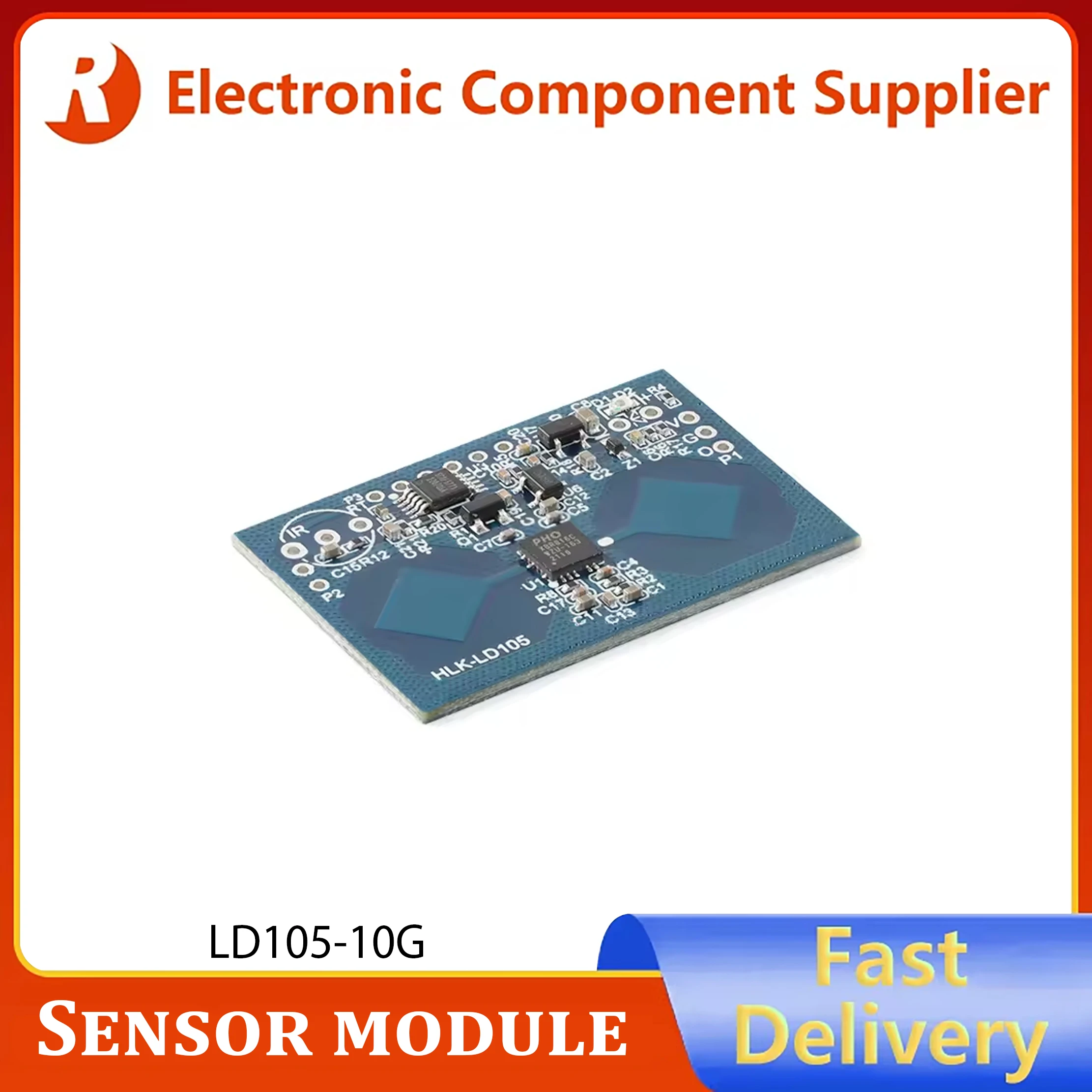 10pcs-1pcs HLK-LD105 10G Microwave Radar Human Body Induction Module LD105 Micro Motion Sensor Ceiling Installation
