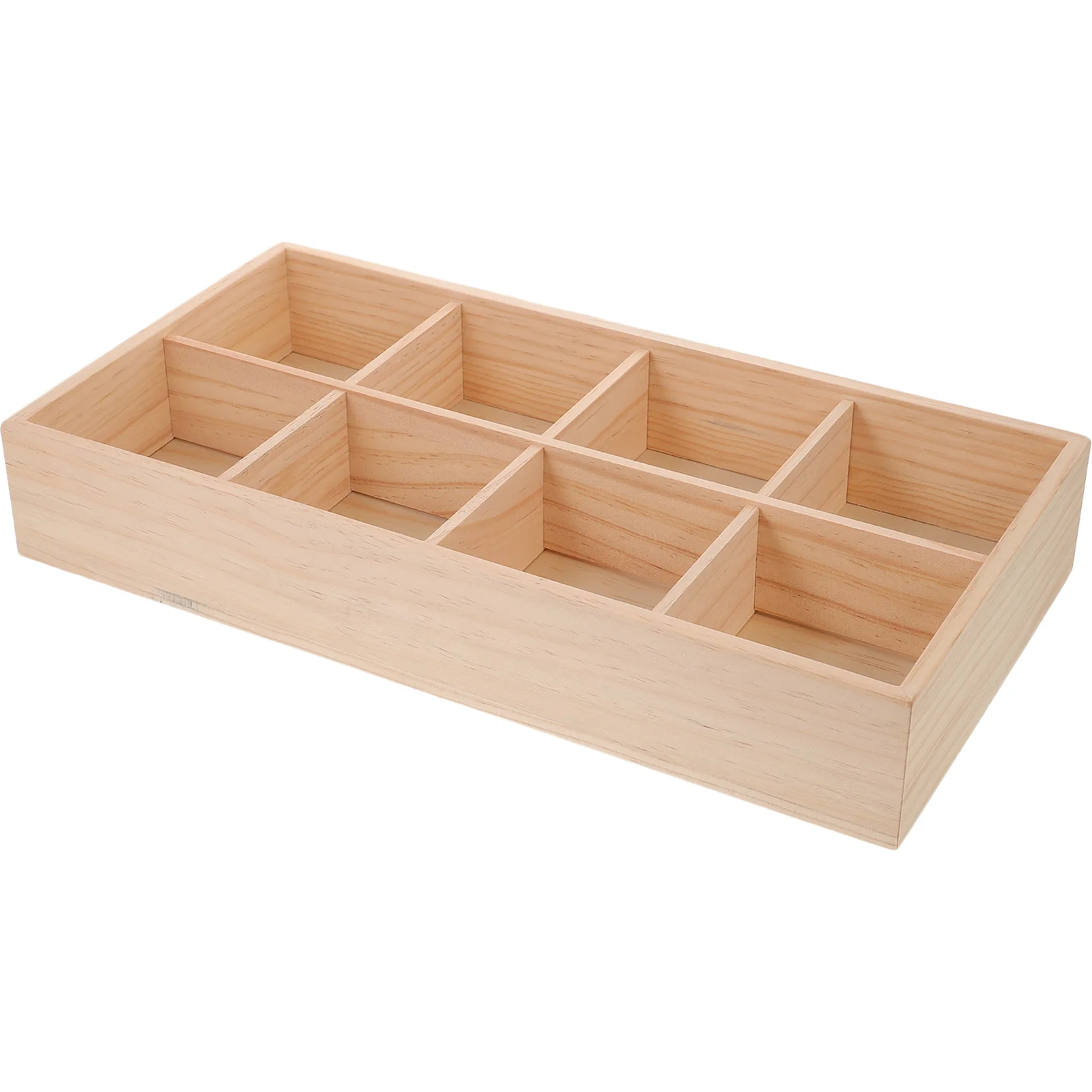 

6 Compartment Wooden Desktop Storage Box Dry Fruit Snack ganizer Multi Functional Tray for Living Room Bedroom Outdoor Cafe