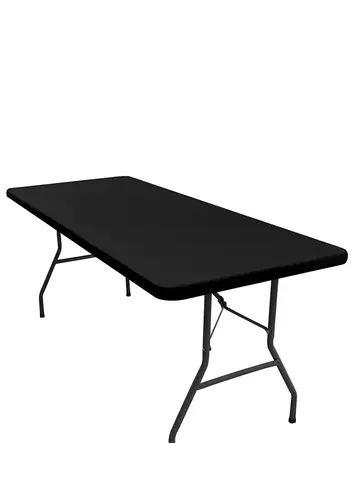 LMETJMA Rectangle Tablecloth Elastic Fitted Tablecloths for 6 Ft Tables Washable Folding Polyester Table Cover JT898