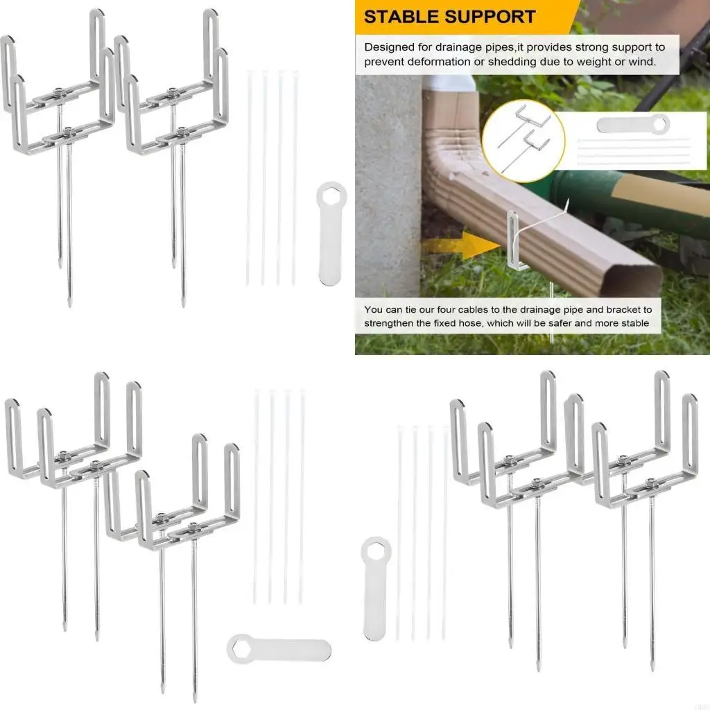 

Комплект мощных скоб для водосточной трубы из оцинкованной стали, модифицируемых для надежного крепления JOMD