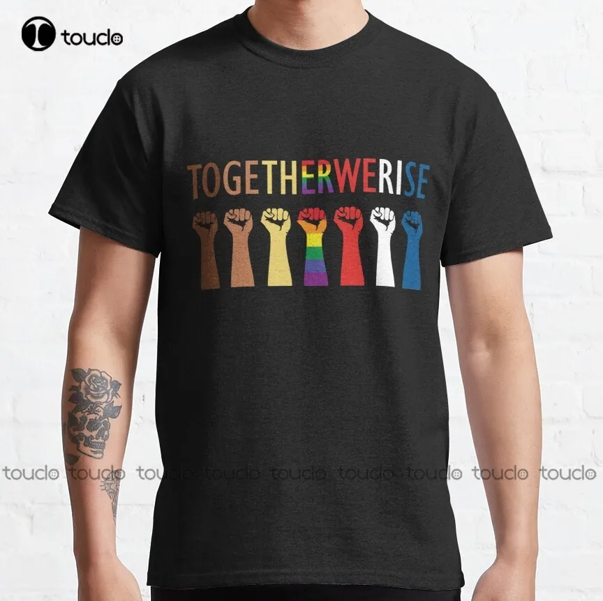 Together We Rise Unity Design Classic T-Shirt Purple Shirt For Women Custom Aldult Teen Unisex Digital Printing Tee Shirt Xs-5Xl