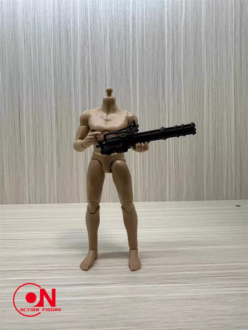 Escala 1/12 m134 gatling minigun modelo de plástico 7.5cm arma modelo solider cena adereços caber 6 ''masculino solider figura de ação corpo
