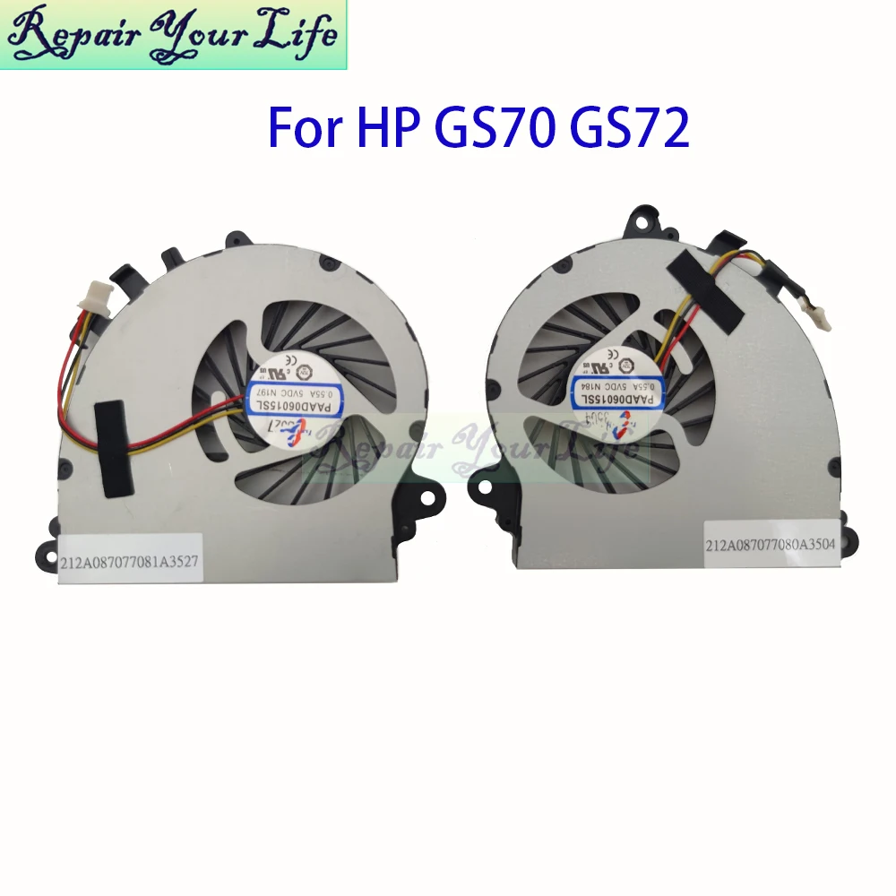 CPU GPU Cooling Fan For MSI GS70 2PE 2QE GS72 6QD 6QE Stealth Pro Notebook Cooler Radiator MS-1771 1773 PAAD06015SL N197 N184
