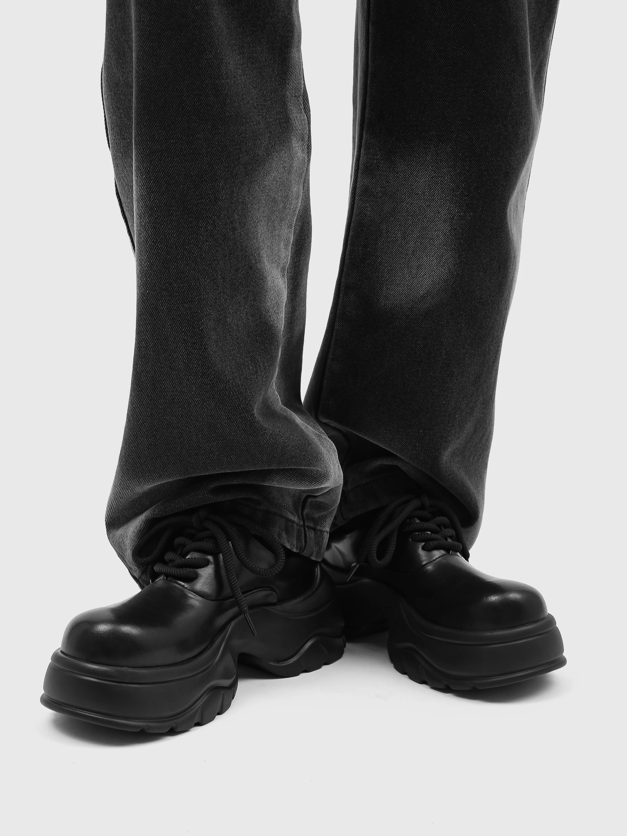 

Мужская Paris Thi Bot oes Heightening All Bla Briti Sle Platform Spor Dad Модная резиновая подошва с круглым носком