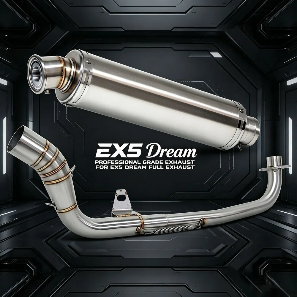 

EX5 Dream Exhaust System For Honda EX5 Motorcycle Escape Manifold Header Tube Kit GP-89MM Muffler Tail Tube with DB Killer