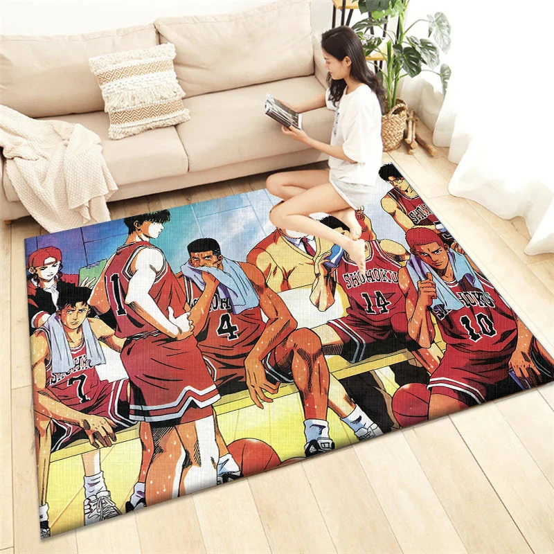 SLAM DUNK HD Printed Carpet Living Room Home Decor Sofa Table Rug Anti Slip Chair Cushion Lounge Mat Picnic Camping  Art