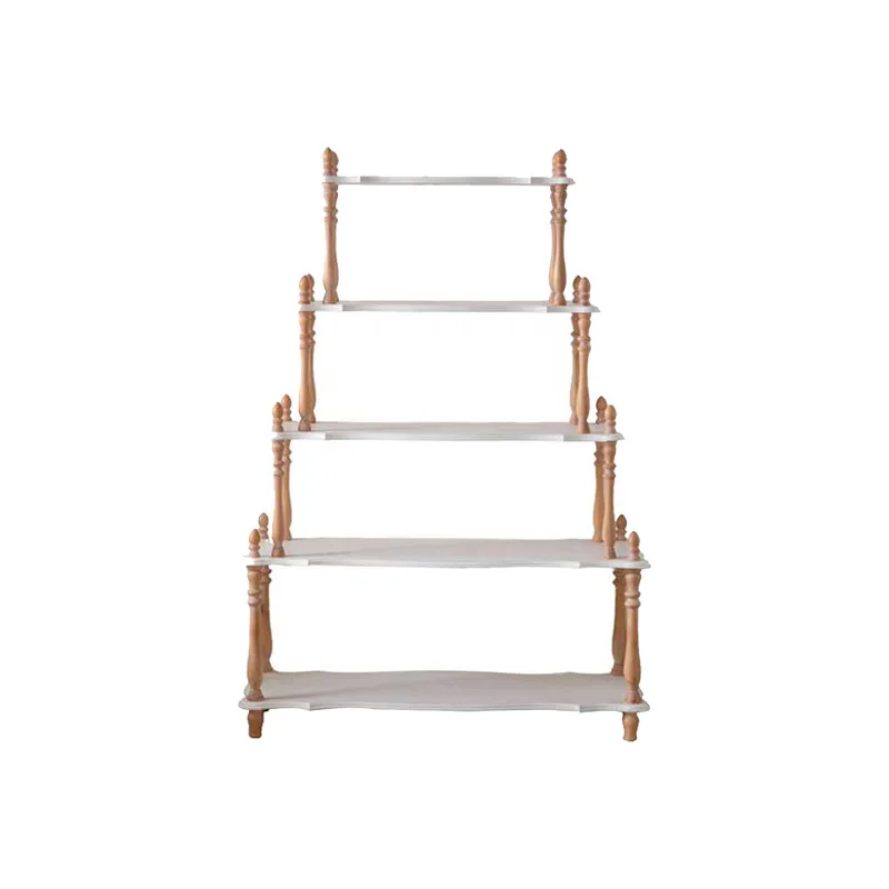 French Retro Solid Wood Shelves, Multi-layer Display Racks, Ornaments, Five-layer Storage Racks, Living Room Bedroom Decorative