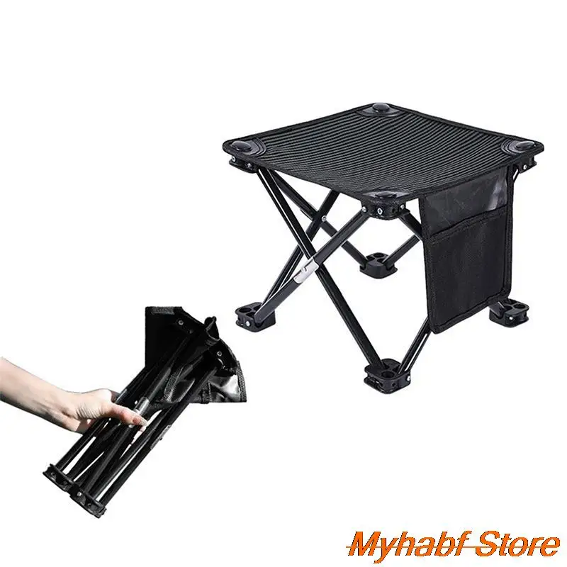 Outdoor Camping Stool Portable Travel Folding Stool Chair for Walking Hiking Fishing Stool Beach Collapsible Chair Ultralight