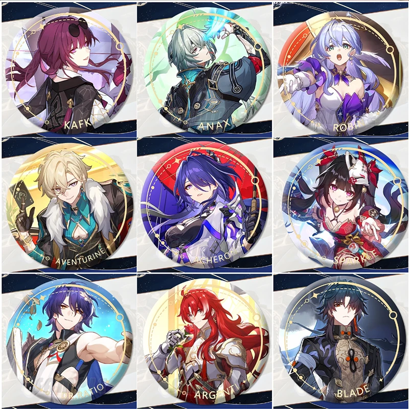 2026  58mm Badge Robin Aventurine Kakavasha Raiden Bosenmori Mei Acheron Sparkle Dr. Ratio Argenti Blade Badge