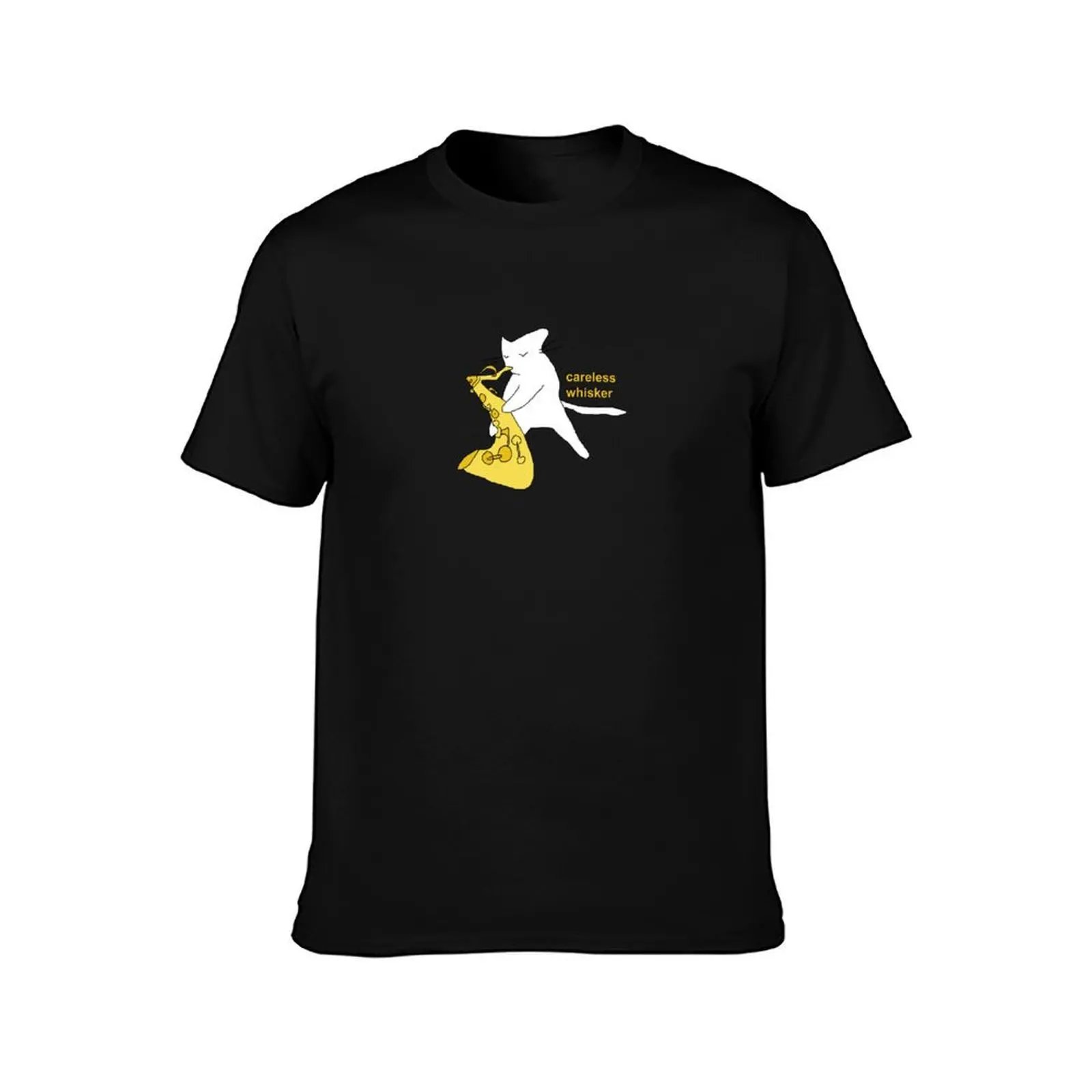 careless whisker T-Shirt, Summer Casual Cotton Tee, Oversized Streetwear Tops, Vintage Graphic Print, Loose Fit Short Sleeve