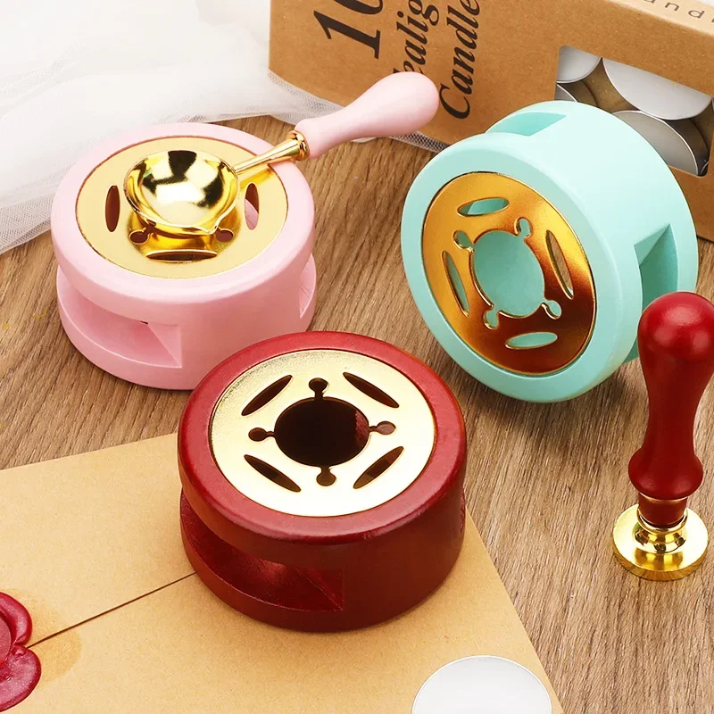 Wachs siegel Stempel Set Lack Ofen Flamm schutz Herd Feuer farbe Versiegelung Wachs Löffel Schmelztiegel DIY Bastel bedarf