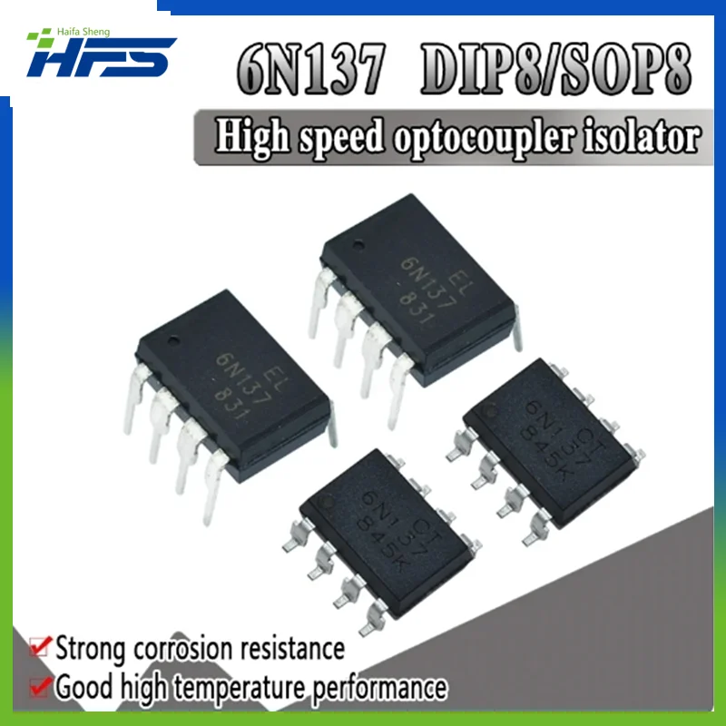 10 шт. 6N137 DIP8 SOP8 EL6N137 DIP-8 SOP-8 новый и оригинальный IC супер высокоскоростной фотосоединитель