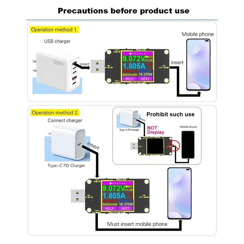 

A60F-USB-тестер Type-C PD Цифровой вольтметр Измеритель постоянного напряжения и тока Амперметр Зарядное устройство емкости Power Bank A3 8A 240 Вт