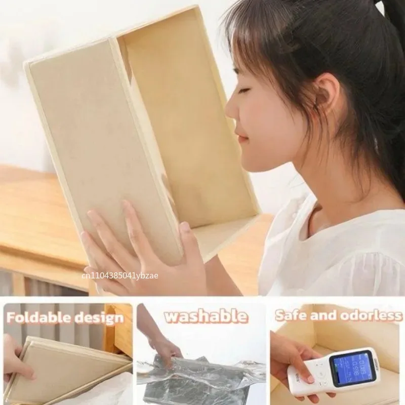 Foldable Fabric Storage Bin Non-Woven Compartment Organizer for Underbed Wardrobe Clothes Underwear Breathable Multi-Size Home