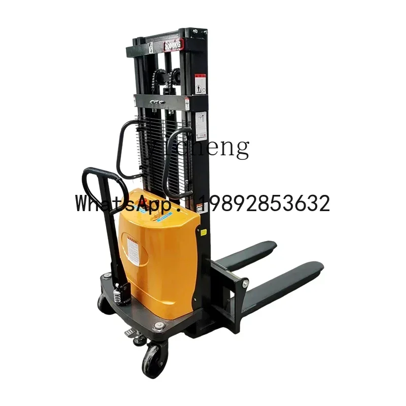 semi-electric forklift electric stacking small hydraulic lift stacking lift loading and unloading truck