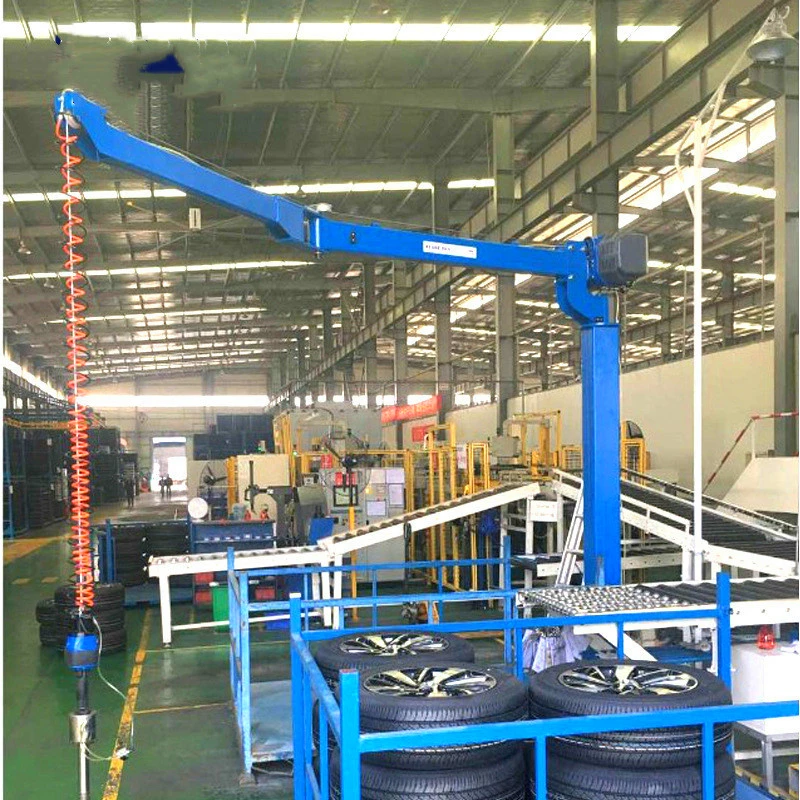 0.5Ton 1Ton 2Ton Fixed Column Folding Single Boom Rotating Jib Crane Industrial Workshop Light Material Lifting Equipment