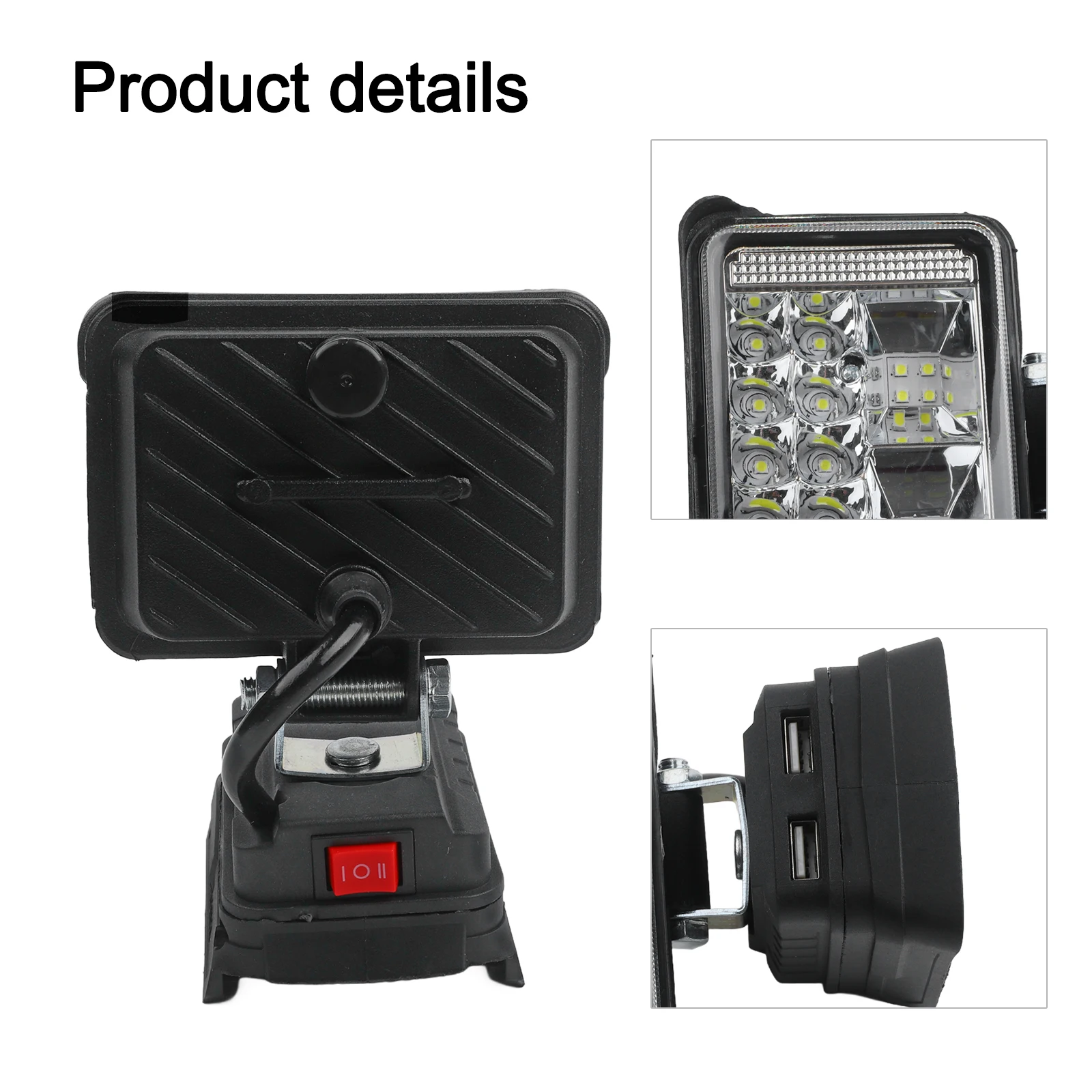 Efficient Cordless Work Light Compatible with For bosch 18V Batteries Optimal Brightness Levels for All Situations