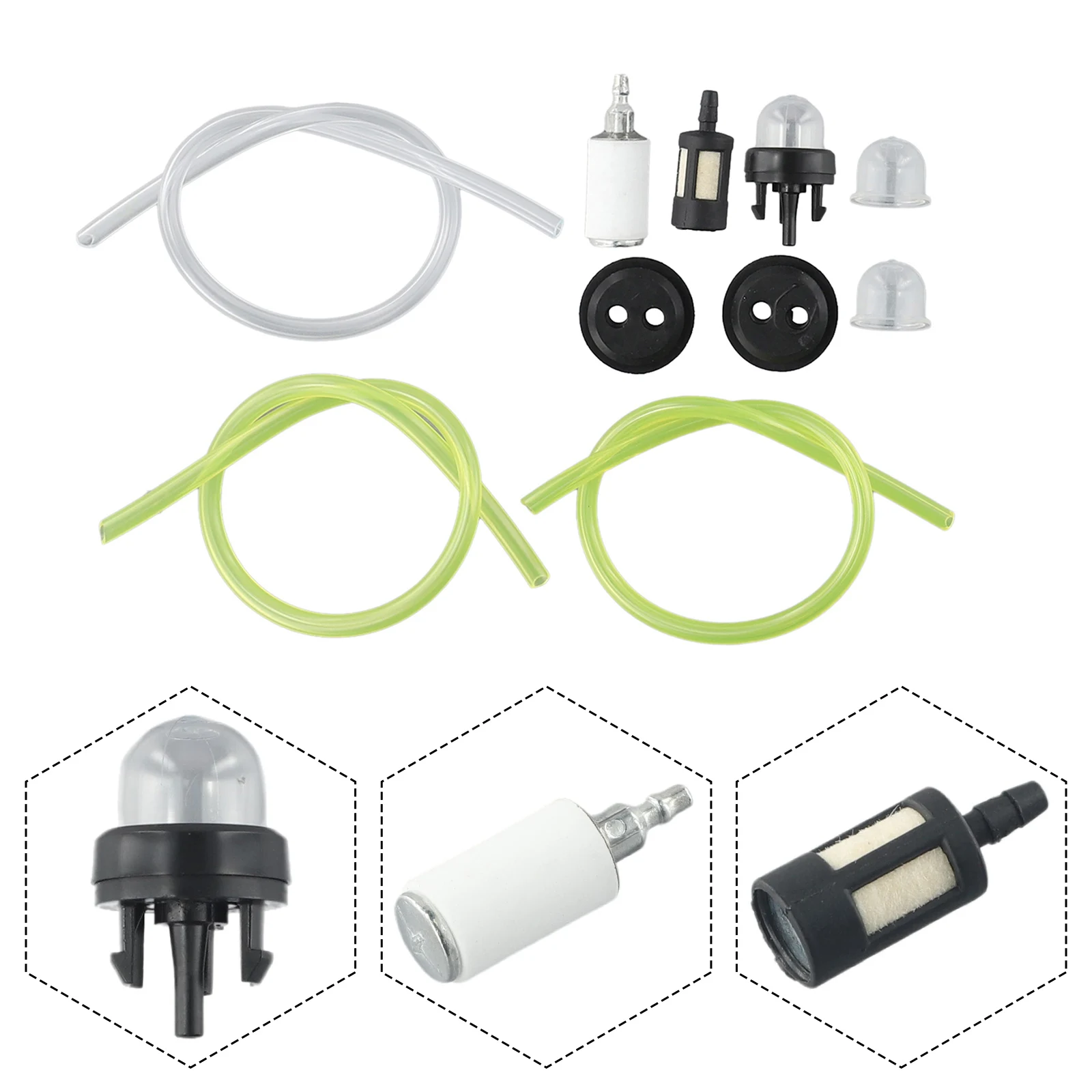 30cm Fuel Line Tube for Primer Bulb Compatible with Lawn For Mowers and Chainsaws Includes Essential Accessories like Filters