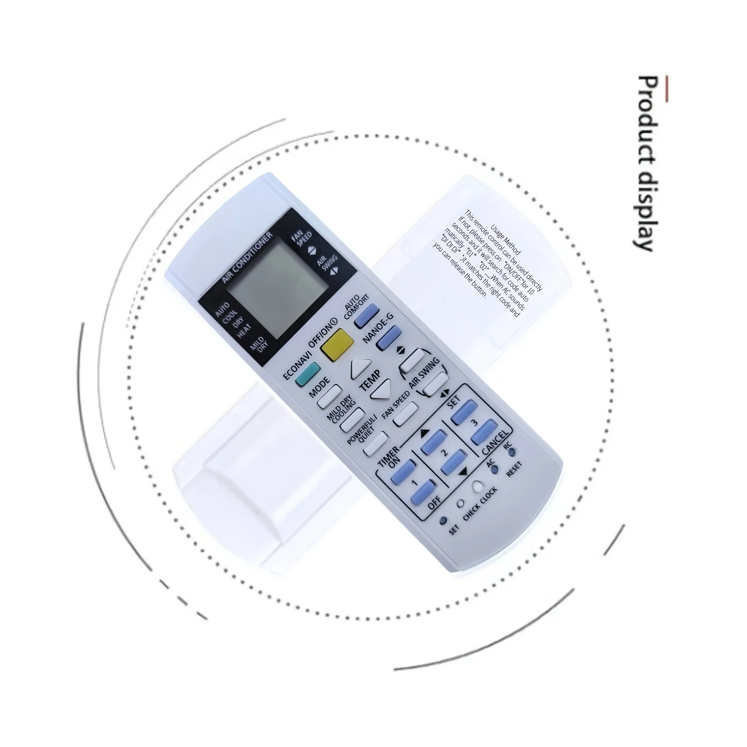 Suitable for Panasonic Air Conditioner Remote Control Models A75C3300 A75C3208 A75C3706 A75C3708  A75C3167 A75C3607 A75C3871