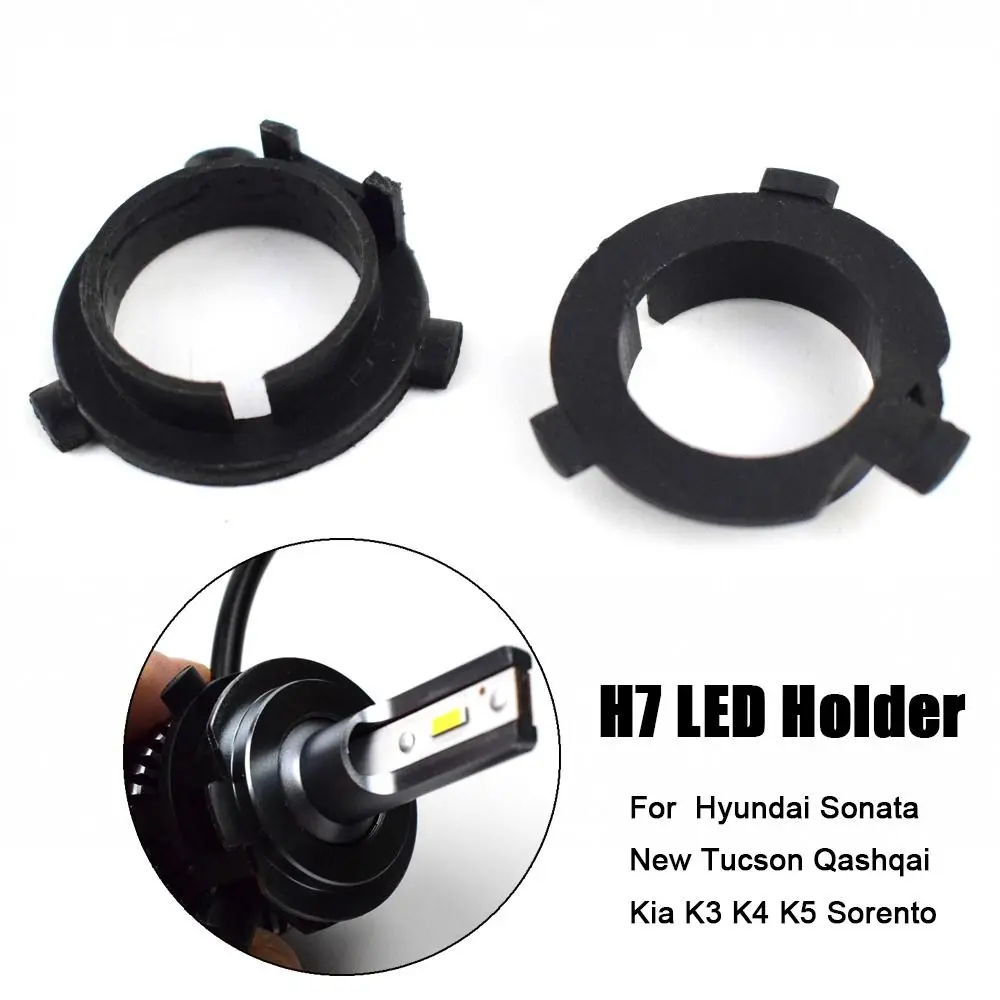 2Pcs H7 LED Headlight Car Bulb Holder Adapter Retainer Socket Base for Hyundai Sonata New/Tucson/Qashqai/Kia K3 K4 K5/Sorento