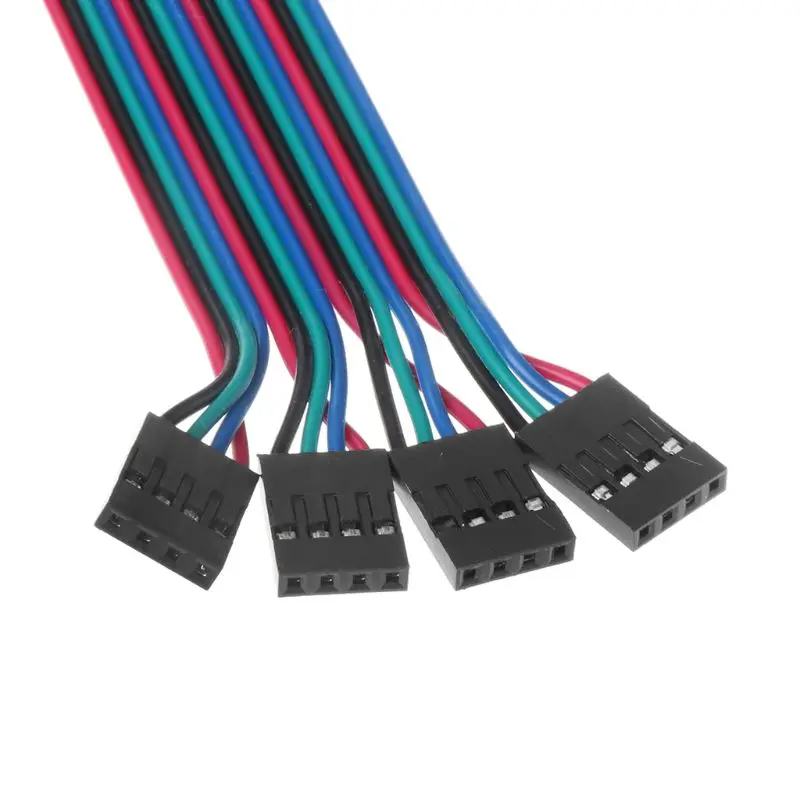 4pcs 100cm 4pin Stepper Motor Cables XH2.54 Terminal Wire For 3D Printer NEMA 17