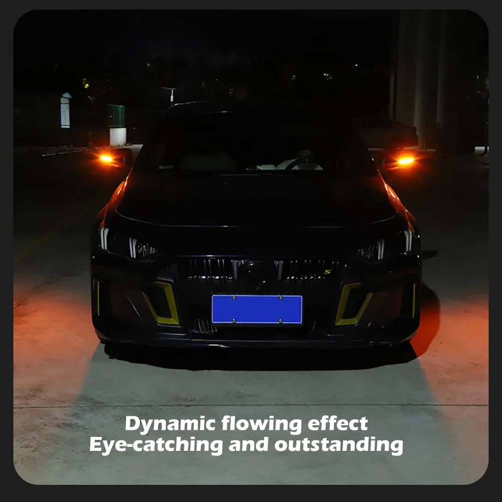 2 قطعة سيارة العالمي مرآة الرؤية الخلفية مؤشر مصباح DRL غاسل قطاع تتدفق بدوره مصباح إشارة LED ديناميكية مرنة الجانب ضوء
