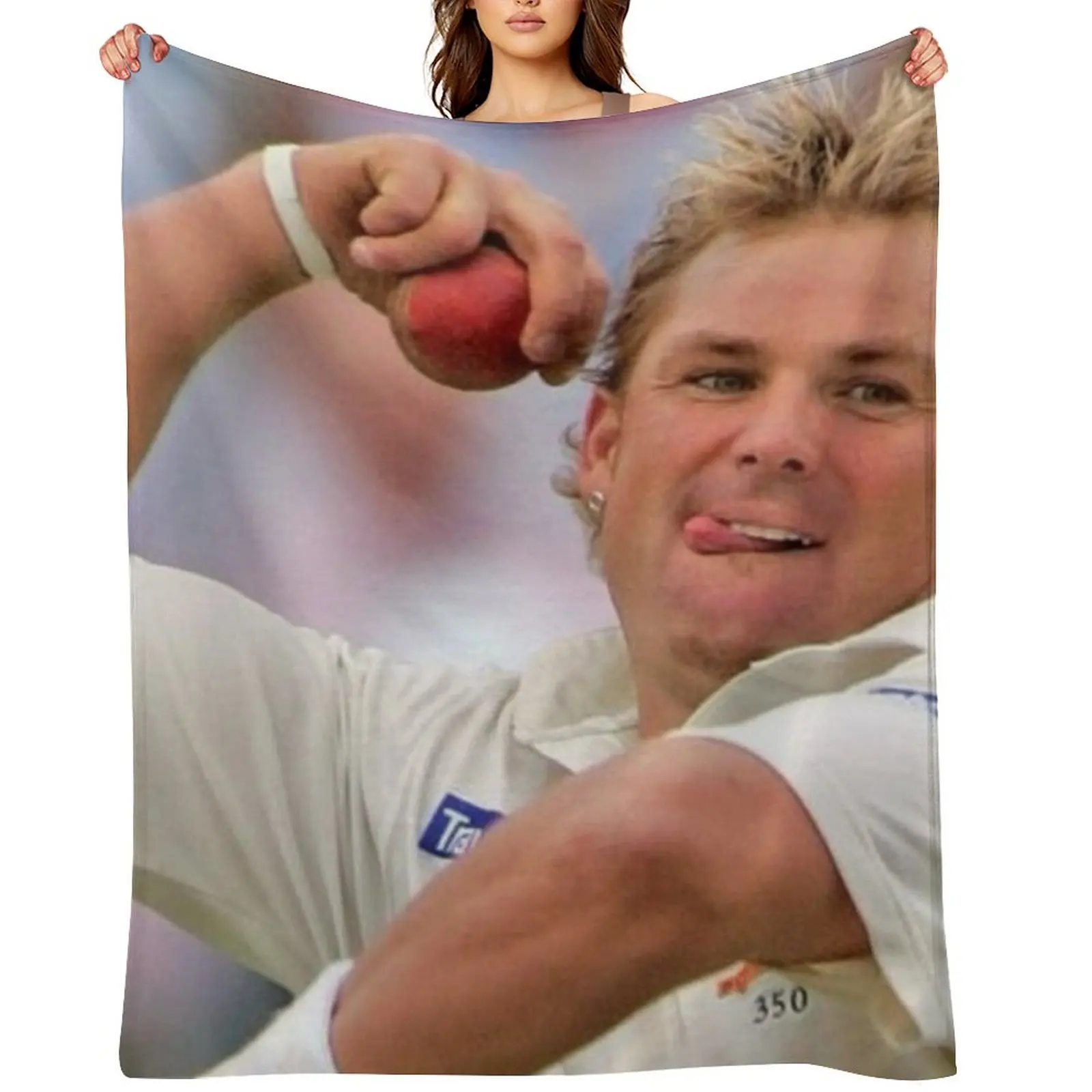 Shane Warne 1#041022 Throw Blanket Vintage funny gift Bed Plaid on the sofa Blankets